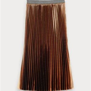 Scotch & Soda Metallic Pleated Skirt, XS